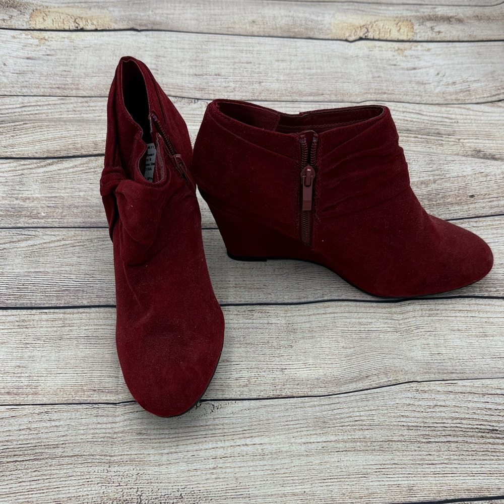 CL by Laundry Burgundy Ankle Booties